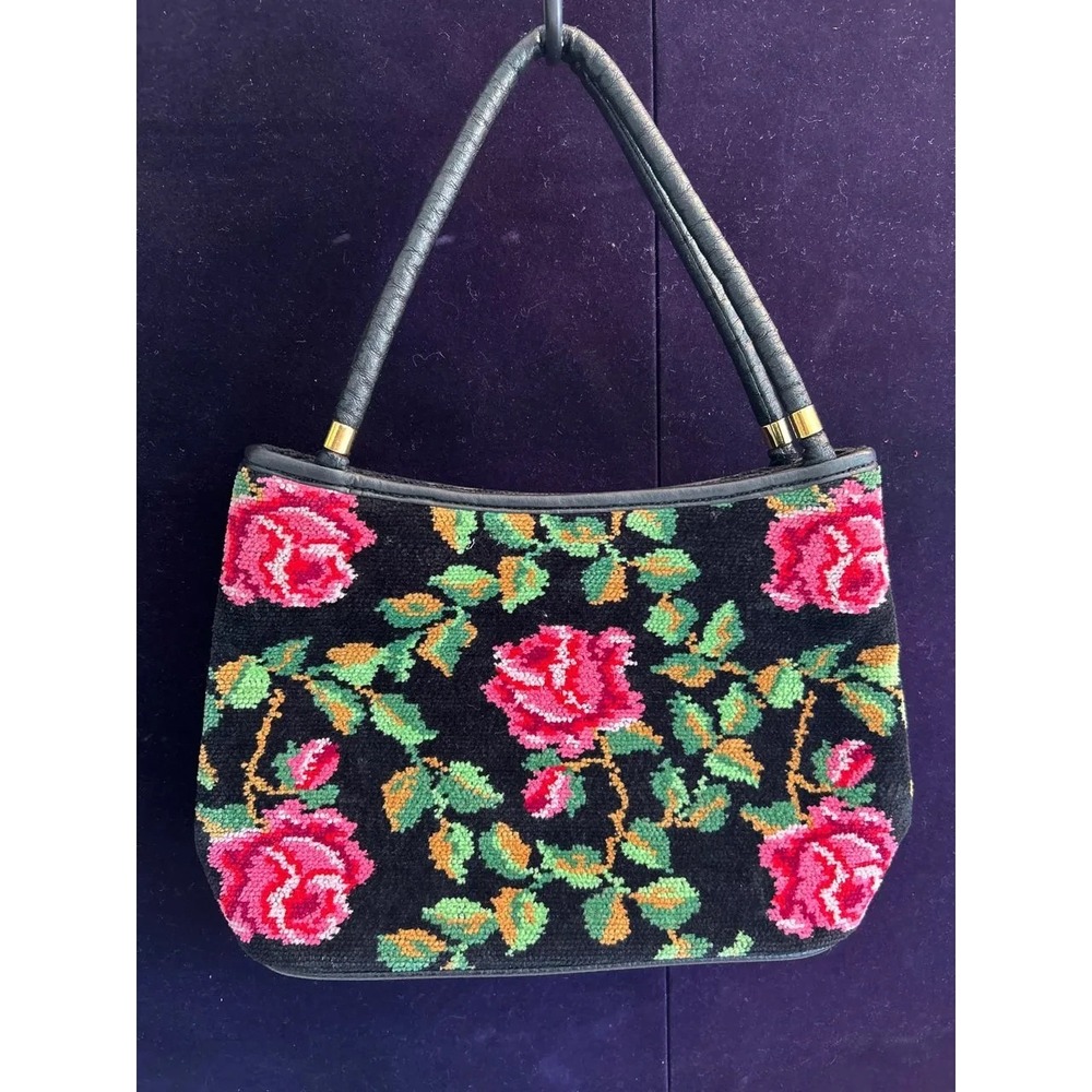 Small Tapestry Bag with Roses